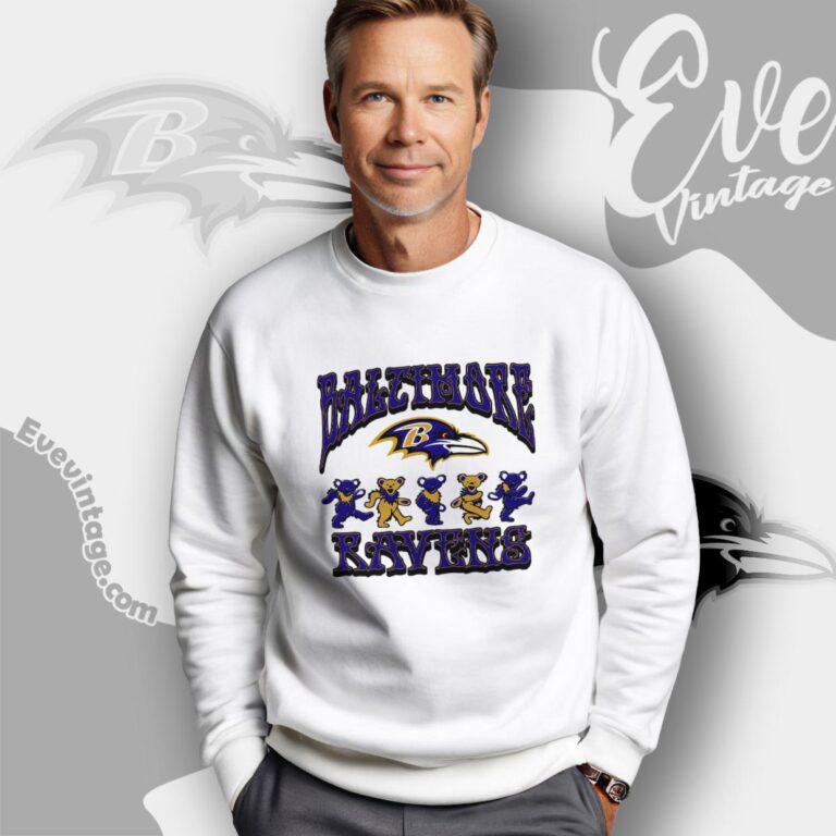 Dancing Bears Baltimore Ravens Grateful Dead Shirt Sweatshirt Dancing Bears Baltimore Ravens Grateful Dead Shirt Sweatshirt