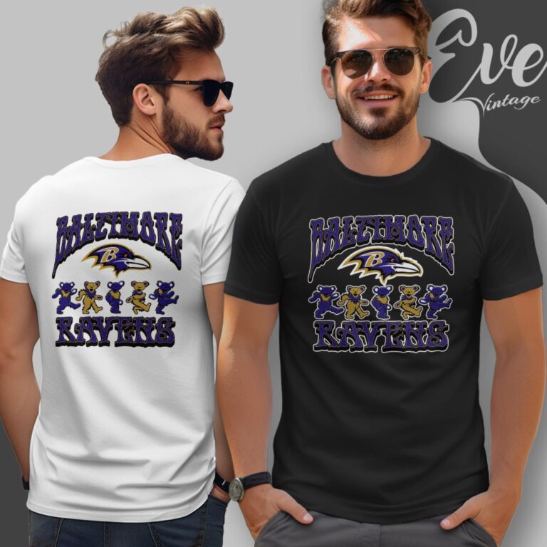 Dancing Bears Baltimore Ravens Grateful Dead Shirt T Shirt Dancing Bears Baltimore Ravens Grateful Dead Shirt T Shirt