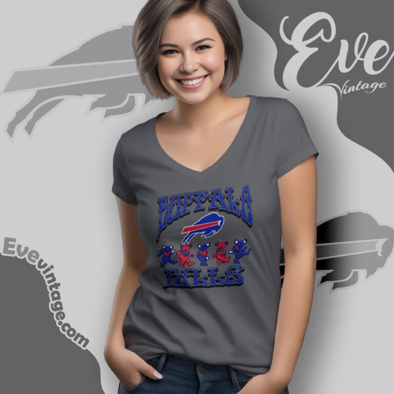 Dancing Bears Buffalo Bills Grateful Dead Shirt V Neck TShirt Dancing Bears Buffalo Bills Grateful Dead Shirt V Neck TShirt