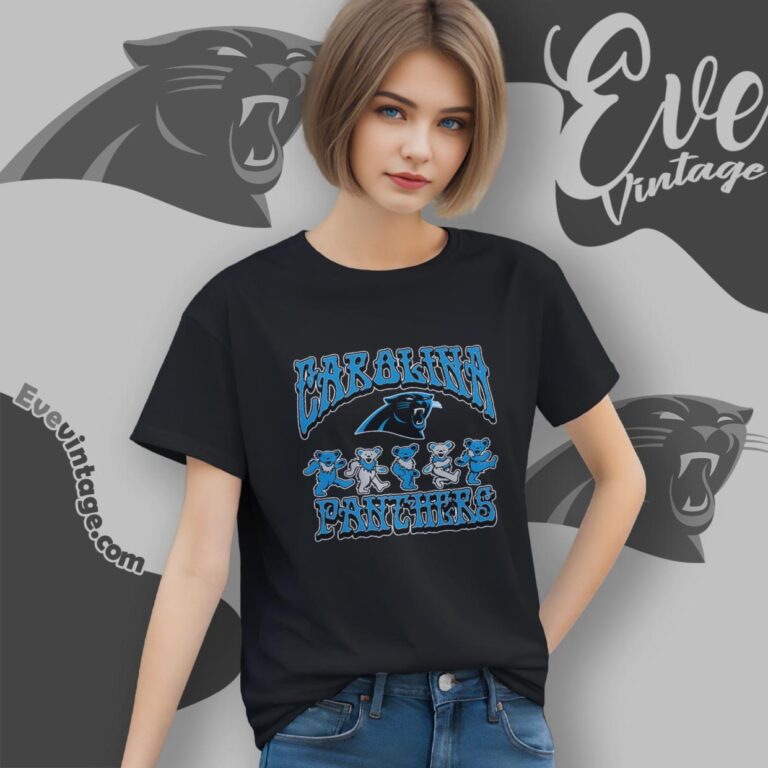Dancing Bears Carolina Panthers Grateful Dead Shirt Women T Shirt Dancing Bears Carolina Panthers Grateful Dead Shirt Women T Shirt