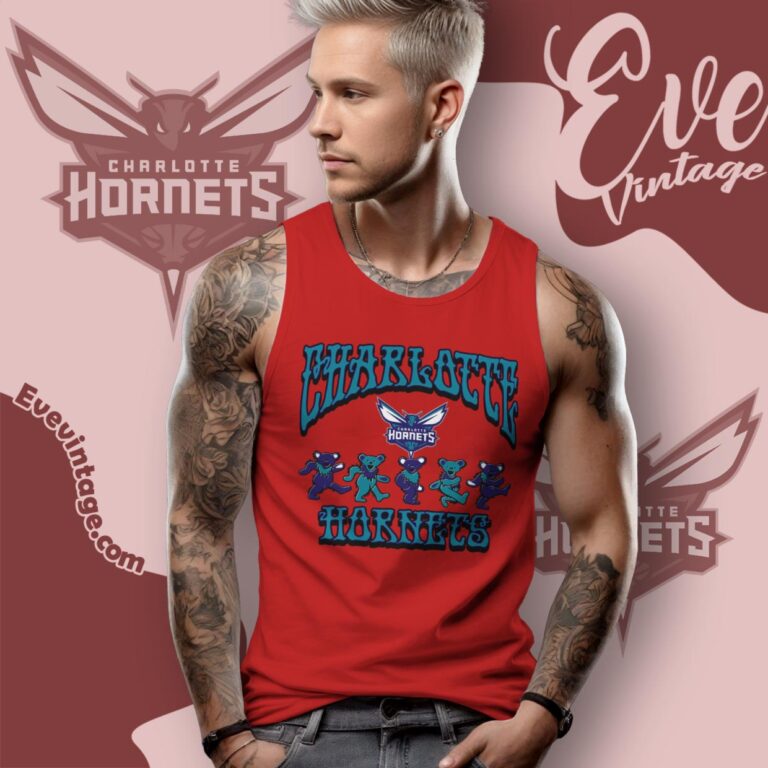 Dancing Bears Charlotte Hornets Grateful Dead Shirt Tank Top Racerback Dancing Bears Charlotte Hornets Grateful Dead Shirt Tank Top Racerback