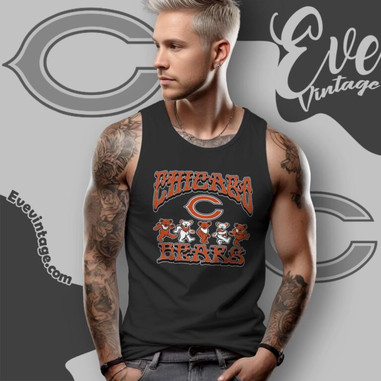 Dancing Bears Chicago Bears Grateful Dead Shirt Tank Top Racerback Dancing Bears Chicago Bears Grateful Dead Shirt Tank Top Racerback