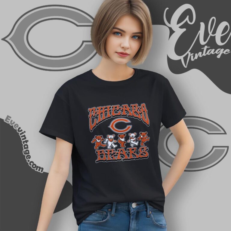 Dancing Bears Chicago Bears Grateful Dead Shirt Women T Shirt Dancing Bears Chicago Bears Grateful Dead Shirt Women T Shirt