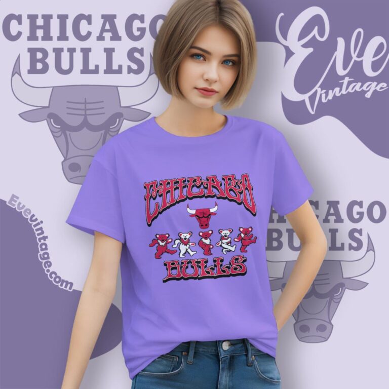 Dancing Bears Chicago Bulls Grateful Dead Shirt Women T Shirt Dancing Bears Chicago Bulls Grateful Dead Shirt Women T Shirt