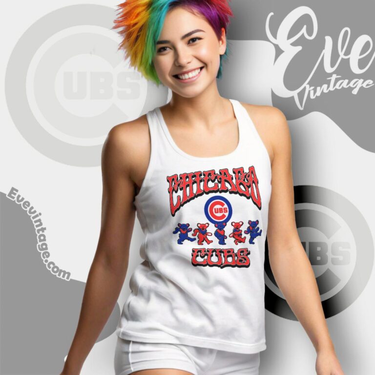 Dancing Bears Chicago Cubs Grateful Dead Shirt Tank Top Racerback Dancing Bears Chicago Cubs Grateful Dead Shirt Tank Top Racerback