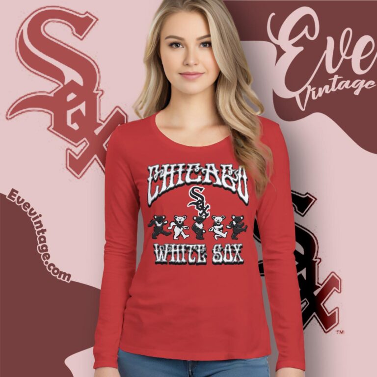 Dancing Bears Chicago White Sox Grateful Dead Shirt Long Sleeve Tee Dancing Bears Chicago White Sox Grateful Dead Shirt Long Sleeve Tee