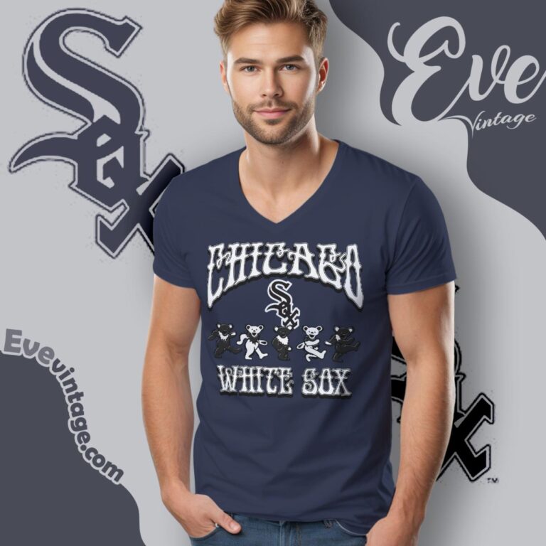 Dancing Bears Chicago White Sox Grateful Dead Shirt V Neck TShirt Dancing Bears Chicago White Sox Grateful Dead Shirt V Neck TShirt