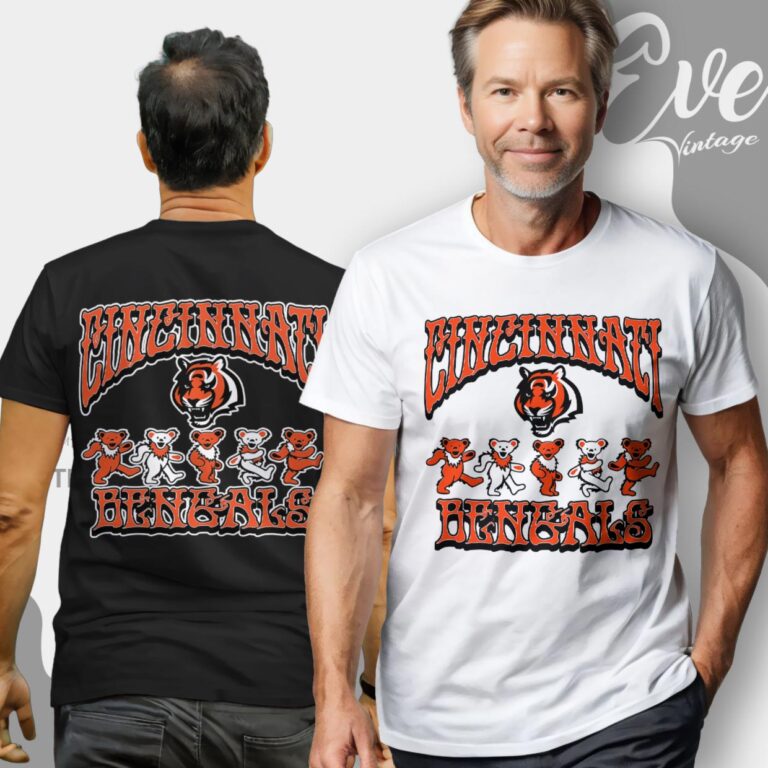 Dancing Bears Cincinnati Bengals Grateful Dead Shirt T Shirt Dancing Bears Cincinnati Bengals Grateful Dead Shirt T Shirt