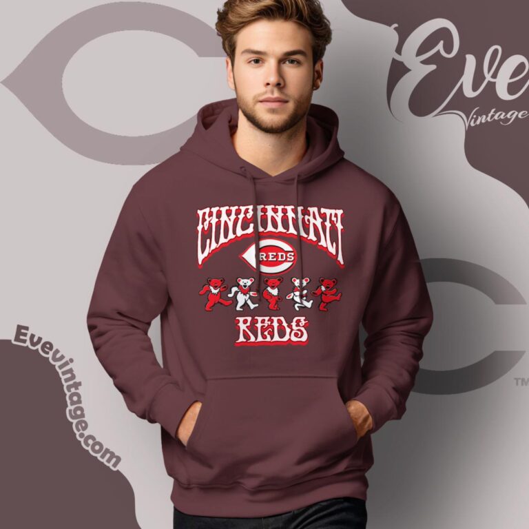 Dancing Bears Cincinnati Reds Grateful Dead Shirt Hoodie Dancing Bears Cincinnati Reds Grateful Dead Shirt Hoodie