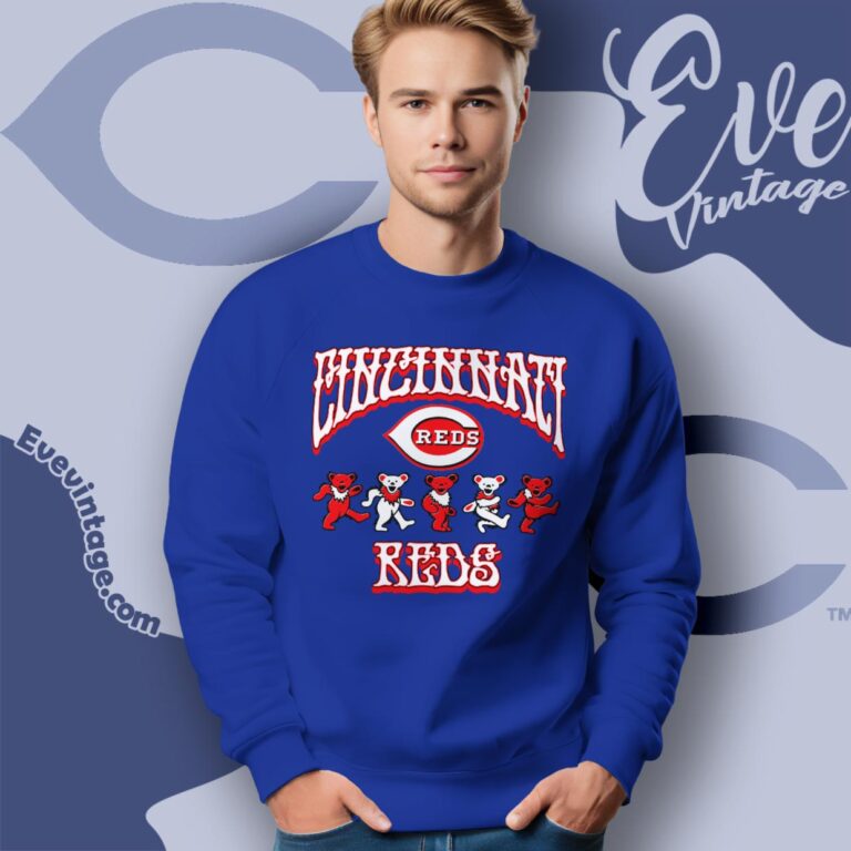 Dancing Bears Cincinnati Reds Grateful Dead Shirt Sweatshirt Dancing Bears Cincinnati Reds Grateful Dead Shirt Sweatshirt