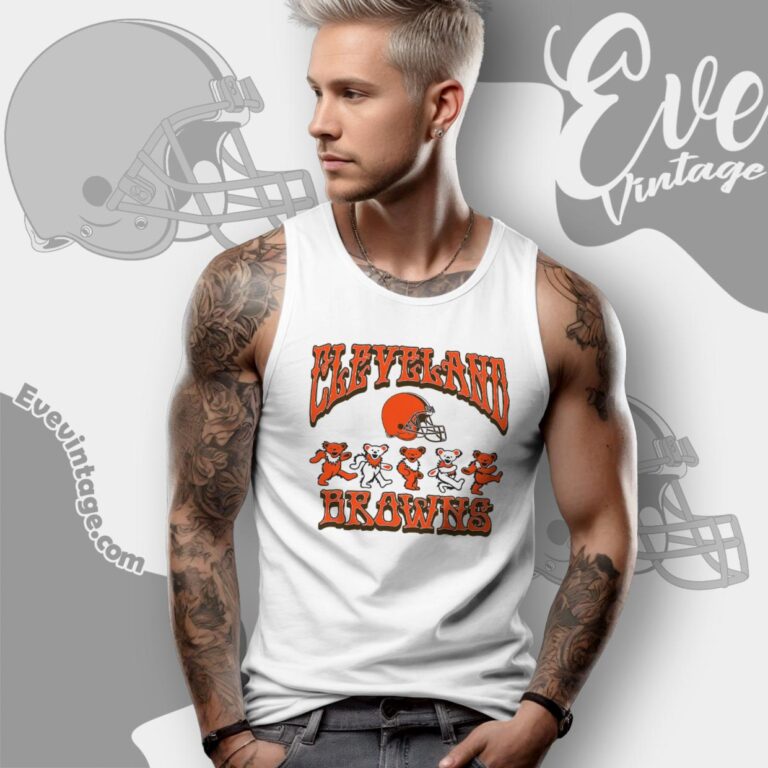 Dancing Bears Cleveland Browns Grateful Dead Shirt Tank Top Racerback Dancing Bears Cleveland Browns Grateful Dead Shirt Tank Top Racerback
