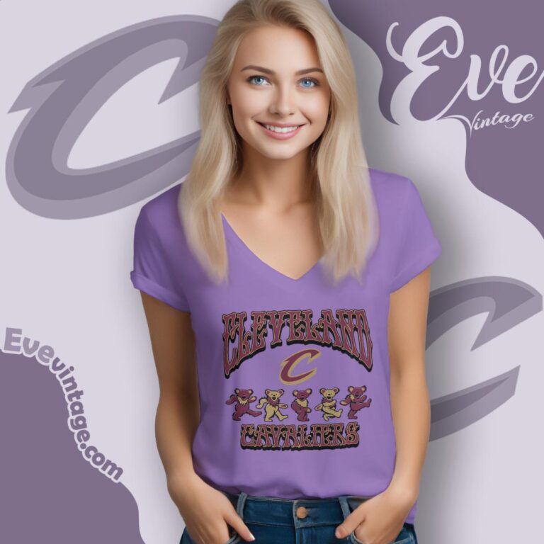 Dancing Bears Cleveland Cavaliers Grateful Dead Shirt V Neck TShirt Dancing Bears Cleveland Cavaliers Grateful Dead Shirt V Neck TShirt