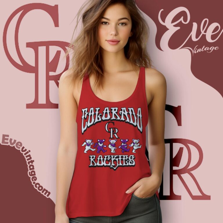 Dancing Bears Colorado Rockies Grateful Dead Shirt Tank Top Racerback Dancing Bears Colorado Rockies Grateful Dead Shirt Tank Top Racerback