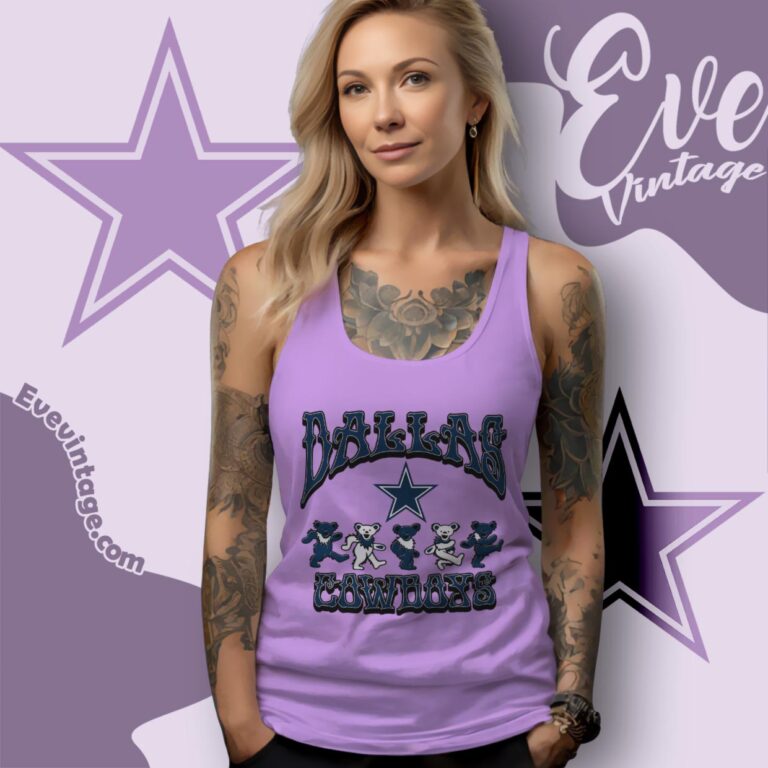 Dancing Bears Dallas Cowboys Grateful Dead Shirt Tank Top Racerback Dancing Bears Dallas Cowboys Grateful Dead Shirt Tank Top Racerback