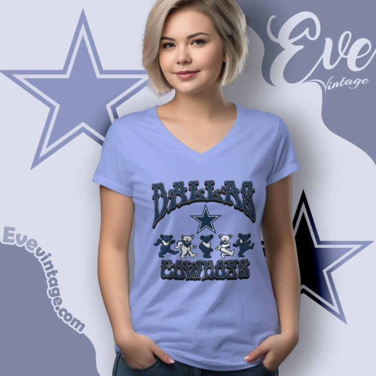 Dancing Bears Dallas Cowboys Grateful Dead Shirt V Neck TShirt Dancing Bears Dallas Cowboys Grateful Dead Shirt V Neck TShirt