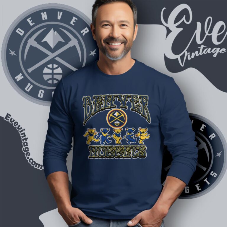 Dancing Bears Denver Nuggets Grateful Dead Shirt Long Sleeve Tee Dancing Bears Denver Nuggets Grateful Dead Shirt Long Sleeve Tee