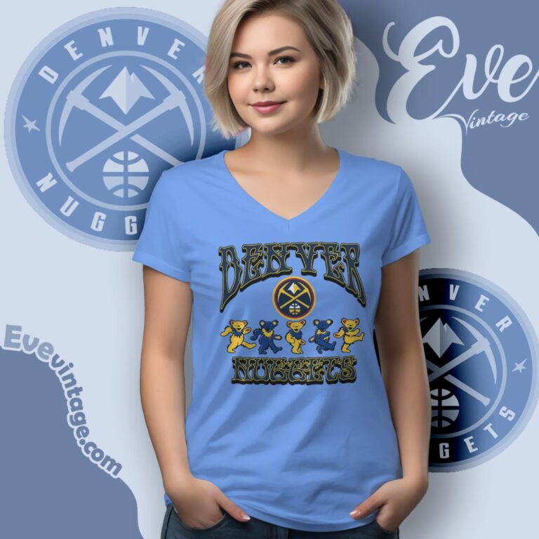 Dancing Bears Denver Nuggets Grateful Dead Shirt V Neck TShirt Dancing Bears Denver Nuggets Grateful Dead Shirt V Neck TShirt