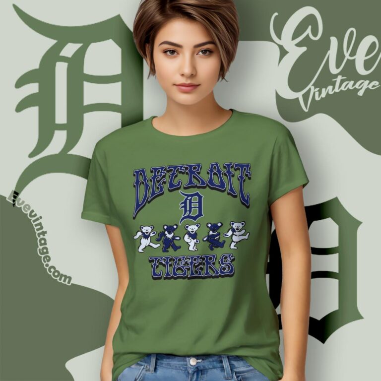 Dancing Bears Detroit Tigers Grateful Dead Shirt Women T Shirt Dancing Bears Detroit Tigers Grateful Dead Shirt Women T Shirt