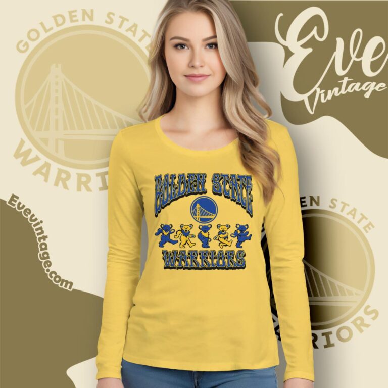 Dancing Bears Golden State Warriors Grateful Dead Shirt Long Sleeve Tee Dancing Bears Golden State Warriors Grateful Dead Shirt Long Sleeve Tee