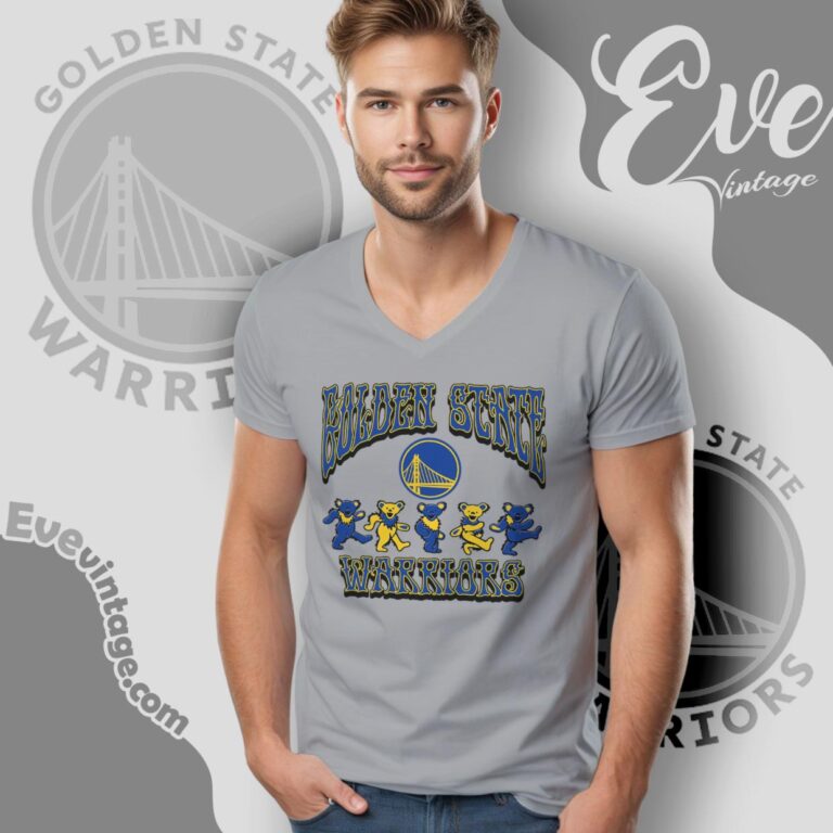 Dancing Bears Golden State Warriors Grateful Dead Shirt V Neck TShirt Dancing Bears Golden State Warriors Grateful Dead Shirt V Neck TShirt