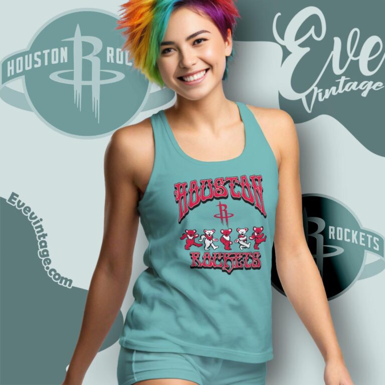 Dancing Bears Houston Rockets Grateful Dead Shirt Tank Top Racerback Dancing Bears Houston Rockets Grateful Dead Shirt Tank Top Racerback