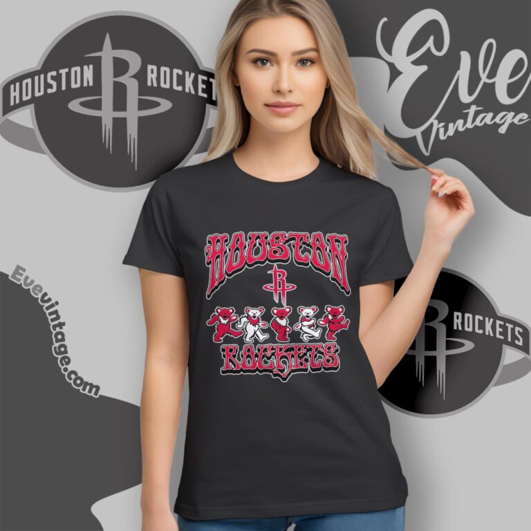 Dancing Bears Houston Rockets Grateful Dead Shirt Women T Shirt Dancing Bears Houston Rockets Grateful Dead Shirt Women T Shirt