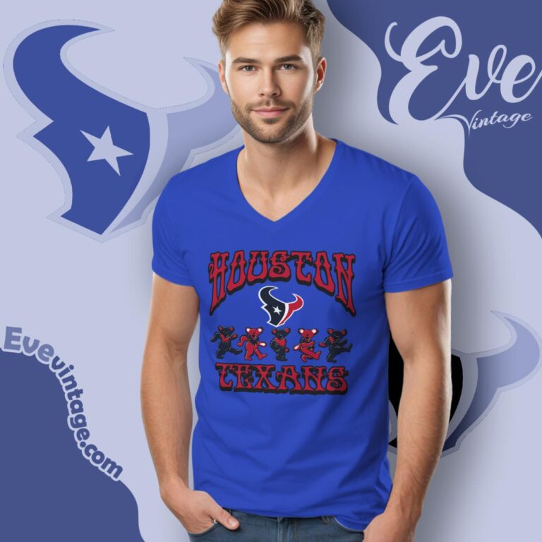 Dancing Bears Houston Texans Grateful Dead Shirt V Neck TShirt Dancing Bears Houston Texans Grateful Dead Shirt V Neck TShirt