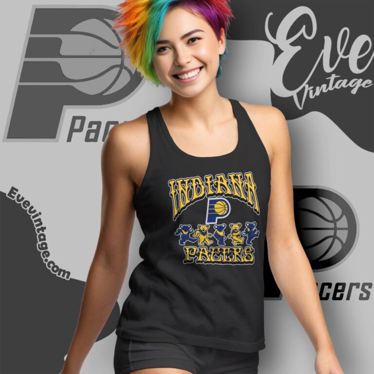 Dancing Bears Indiana Pacers Grateful Dead Shirt Tank Top Racerback Dancing Bears Indiana Pacers Grateful Dead Shirt Tank Top Racerback