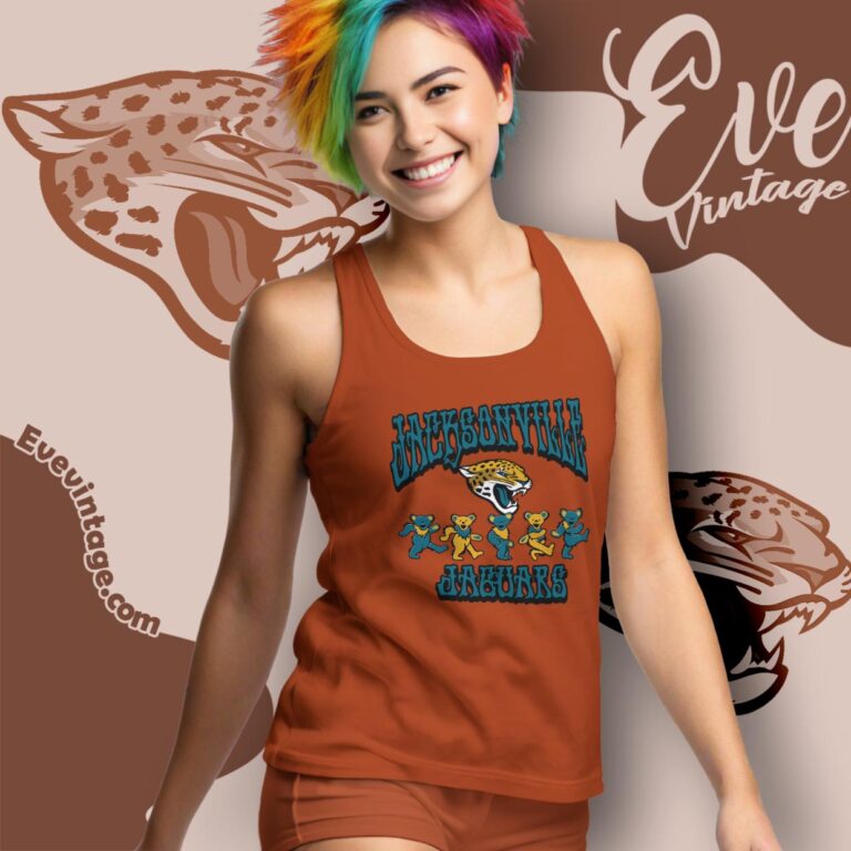 Dancing Bears Jacksonville Jaguars Grateful Dead Shirt Tank Top Racerback Dancing Bears Jacksonville Jaguars Grateful Dead Shirt Tank Top Racerback