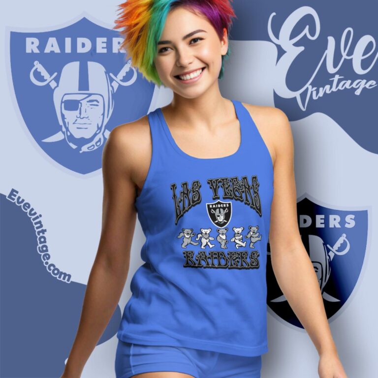 Dancing Bears Las Vegas Raiders Grateful Dead Shirt Tank Top Racerback Dancing Bears Las Vegas Raiders Grateful Dead Shirt Tank Top Racerback