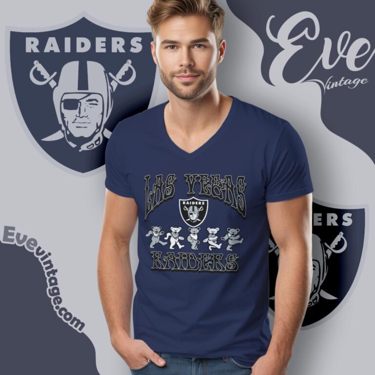 Dancing Bears Las Vegas Raiders Grateful Dead Shirt V Neck TShirt Dancing Bears Las Vegas Raiders Grateful Dead Shirt V Neck TShirt
