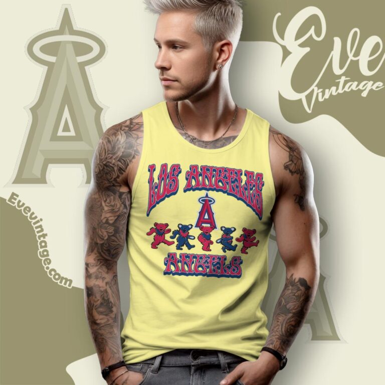 Dancing Bears Los Angeles Angels Grateful Dead Shirt Tank Top Racerback Dancing Bears Los Angeles Angels Grateful Dead Shirt Tank Top Racerback