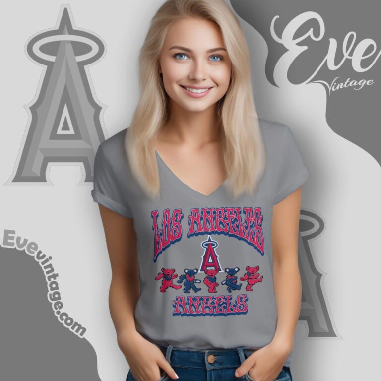 Dancing Bears Los Angeles Angels Grateful Dead Shirt V Neck TShirt Dancing Bears Los Angeles Angels Grateful Dead Shirt V Neck TShirt