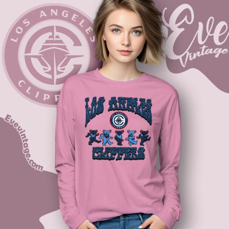 Dancing Bears Los Angeles Clippers Grateful Dead Shirt Long Sleeve Tee Dancing Bears Los Angeles Clippers Grateful Dead Shirt Long Sleeve Tee