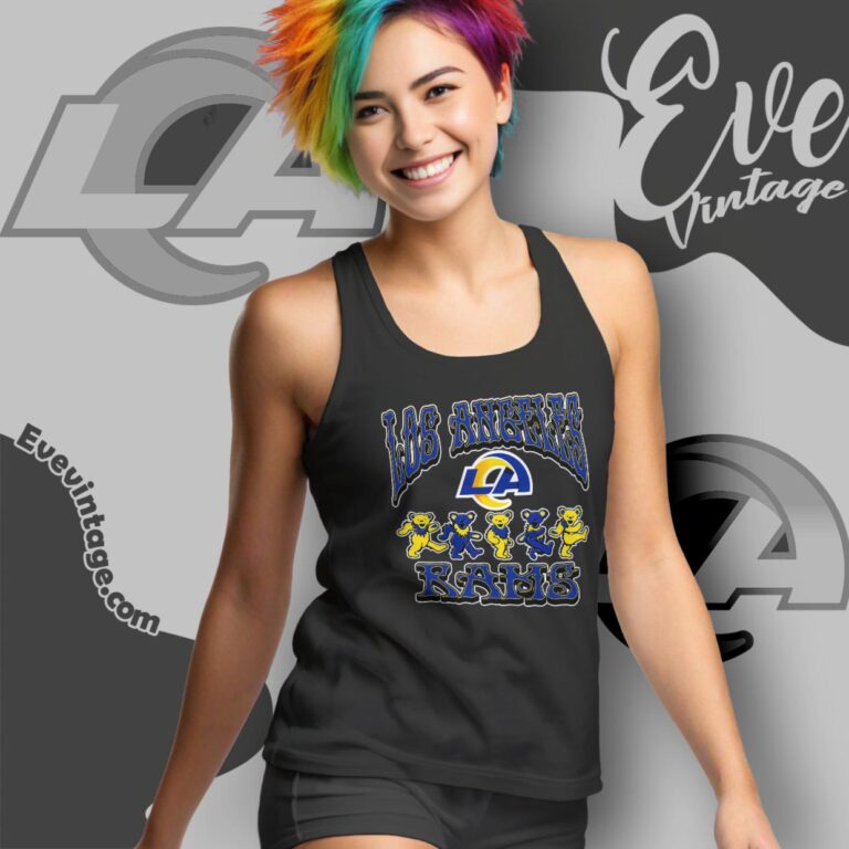 Dancing Bears Los Angeles Rams Grateful Dead Shirt Tank Top Racerback Dancing Bears Los Angeles Rams Grateful Dead Shirt Tank Top Racerback