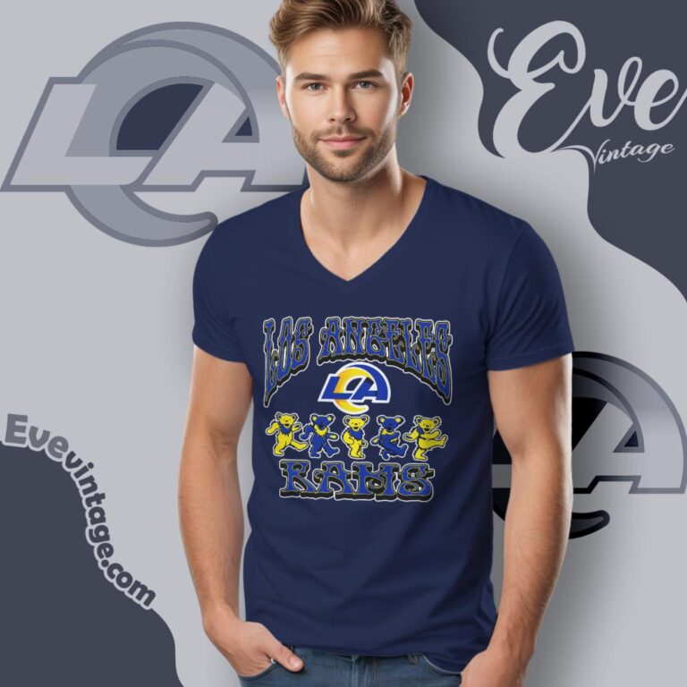 Dancing Bears Los Angeles Rams Grateful Dead Shirt V Neck TShirt Dancing Bears Los Angeles Rams Grateful Dead Shirt V Neck TShirt