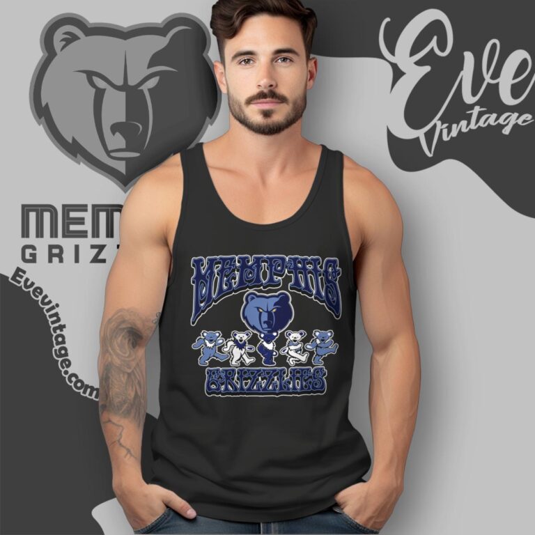 Dancing Bears Memphis Grizzlies Grateful Dead Shirt Tank Top Racerback Dancing Bears Memphis Grizzlies Grateful Dead Shirt Tank Top Racerback