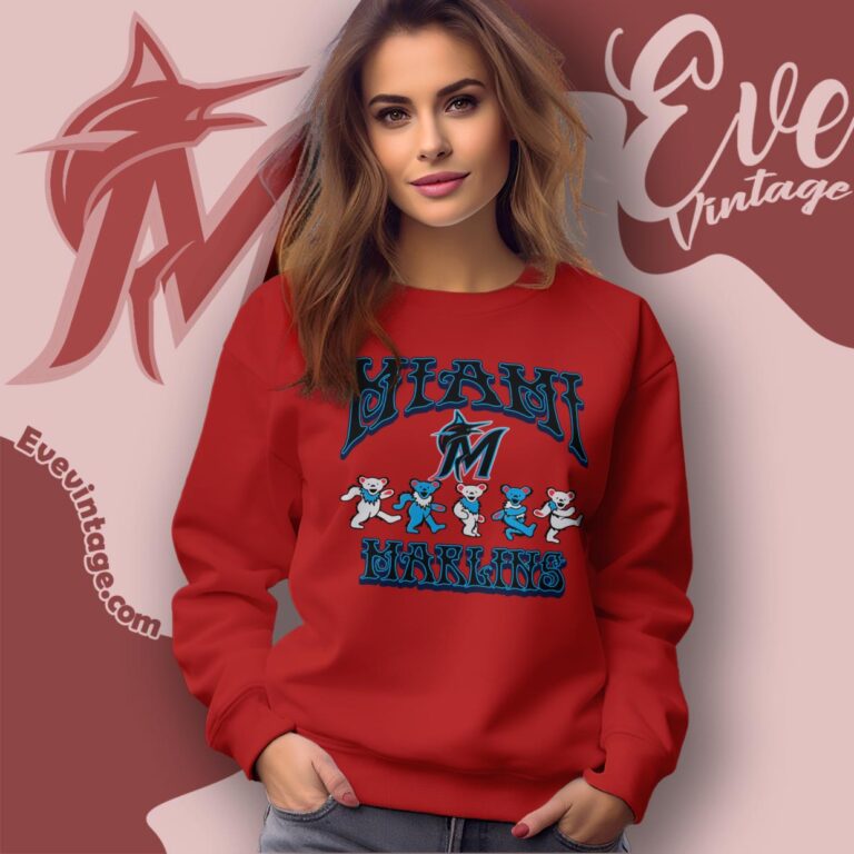 Dancing Bears Miami Marlins Grateful Dead Shirt Sweatshirt Dancing Bears Miami Marlins Grateful Dead Shirt Sweatshirt