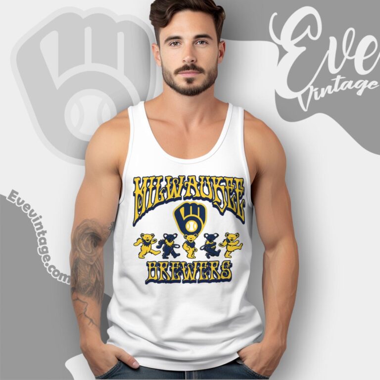 Dancing Bears Milwaukee Brewers Grateful Dead Shirt Tank Top Racerback Dancing Bears Milwaukee Brewers Grateful Dead Shirt Tank Top Racerback