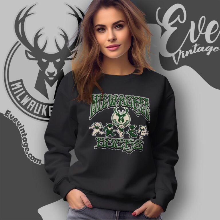 Dancing Bears Milwaukee Bucks Grateful Dead Shirt Sweatshirt Dancing Bears Milwaukee Bucks Grateful Dead Shirt Sweatshirt