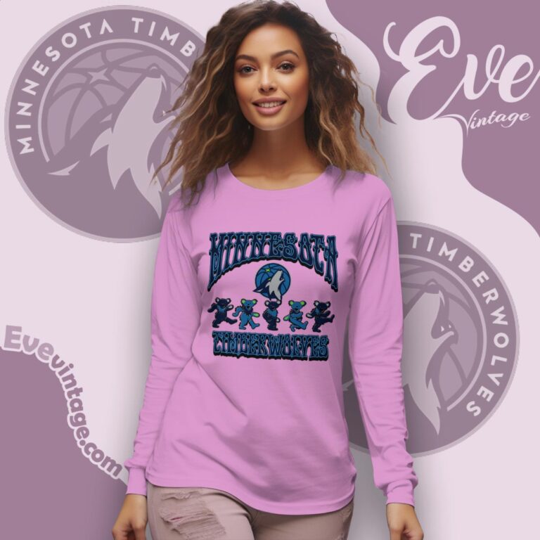 Dancing Bears Minnesota Timberwolves Grateful Dead Shirt Long Sleeve Tee Dancing Bears Minnesota Timberwolves Grateful Dead Shirt Long Sleeve Tee