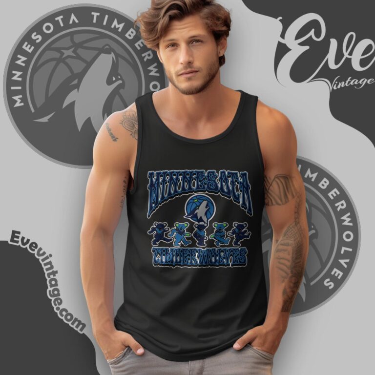Dancing Bears Minnesota Timberwolves Grateful Dead Shirt Tank Top Racerback Dancing Bears Minnesota Timberwolves Grateful Dead Shirt Tank Top Racerback