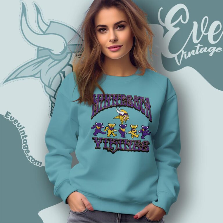 Dancing Bears Minnesota Vikings Grateful Dead Shirt Sweatshirt Dancing Bears Minnesota Vikings Grateful Dead Shirt Sweatshirt