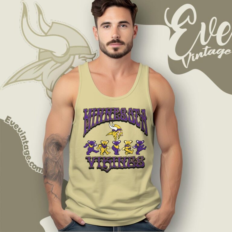 Dancing Bears Minnesota Vikings Grateful Dead Shirt Tank Top Racerback Dancing Bears Minnesota Vikings Grateful Dead Shirt Tank Top Racerback