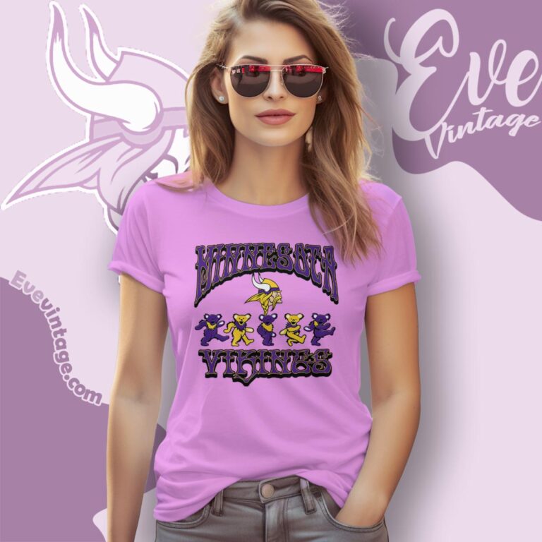 Dancing Bears Minnesota Vikings Grateful Dead Shirt Women T Shirt Dancing Bears Minnesota Vikings Grateful Dead Shirt Women T Shirt