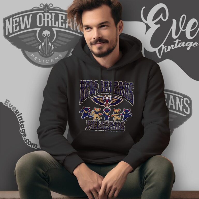 Dancing Bears New Orleans Pelicans Grateful Dead Shirt Hoodie Dancing Bears New Orleans Pelicans Grateful Dead Shirt Hoodie