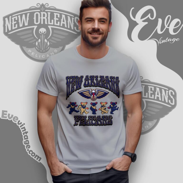 Dancing Bears New Orleans Pelicans Grateful Dead Shirt T Shirt Dancing Bears New Orleans Pelicans Grateful Dead Shirt T Shirt