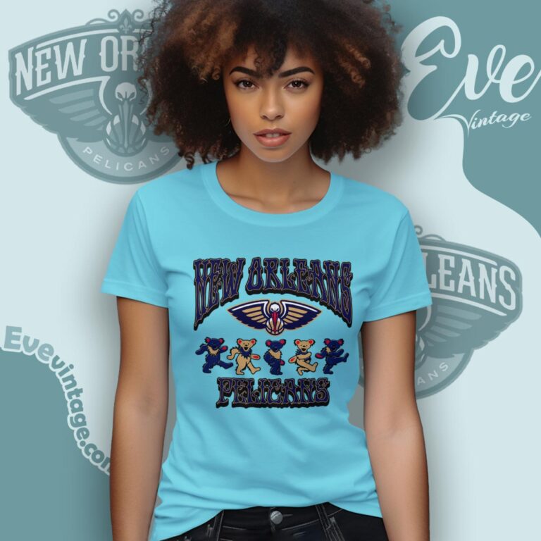 Dancing Bears New Orleans Pelicans Grateful Dead Shirt Women T Shirt Dancing Bears New Orleans Pelicans Grateful Dead Shirt Women T Shirt