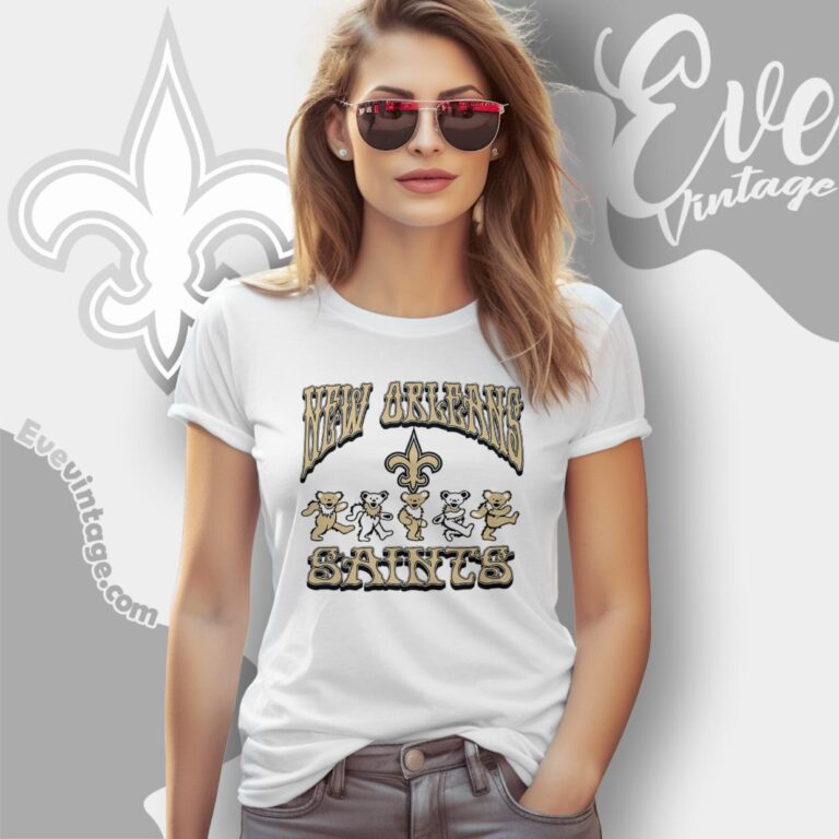 Dancing Bears New Orleans Saints Grateful Dead Shirt Women T Shirt Dancing Bears New Orleans Saints Grateful Dead Shirt Women T Shirt