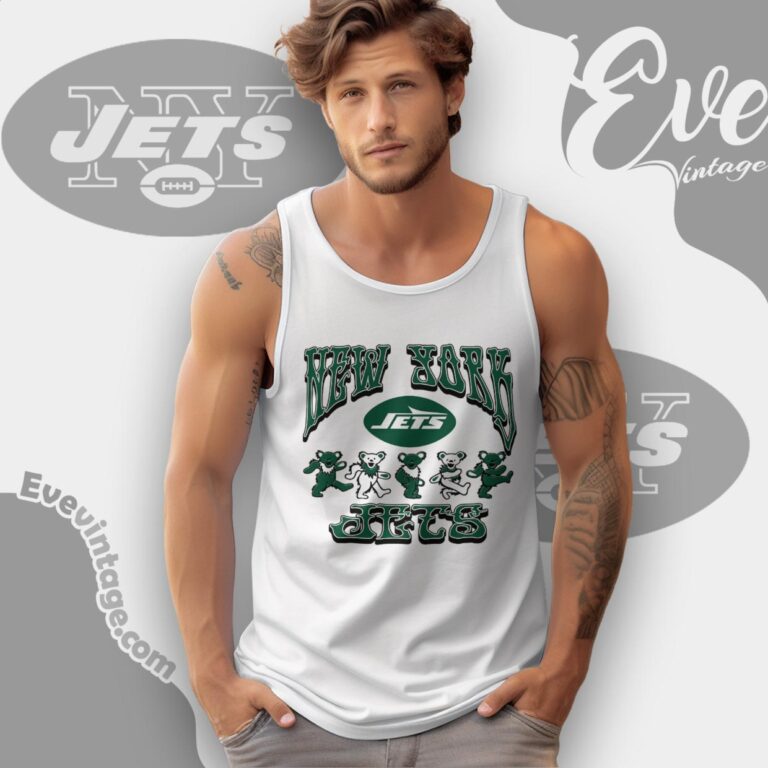Dancing Bears New York Jets Grateful Dead Shirt Tank Top Racerback Dancing Bears New York Jets Grateful Dead Shirt Tank Top Racerback